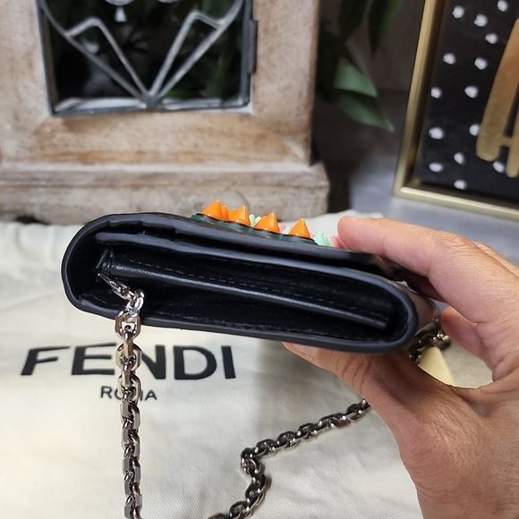 Fendi Mini studded crossbody bag/ wallet/ wristlet - Picture 5 of 14